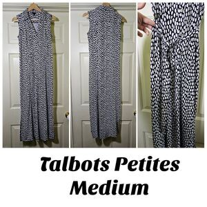 Talbots Black and White Maxi Dress